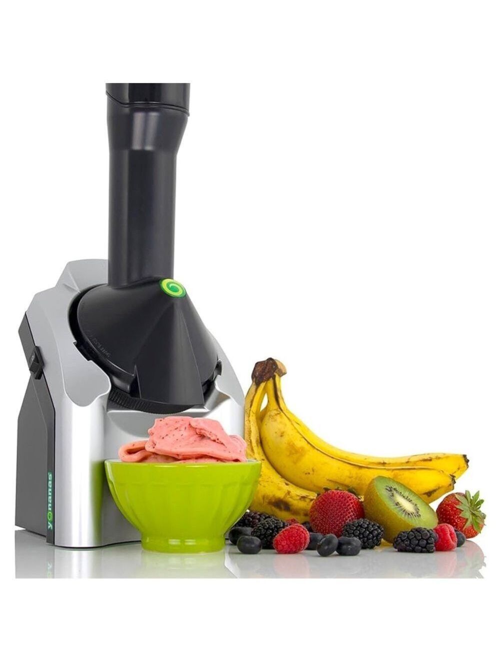 Yonanas Classic Original Healthy Dessert Fruit Soft Serve Maker 200-Watt, Silver